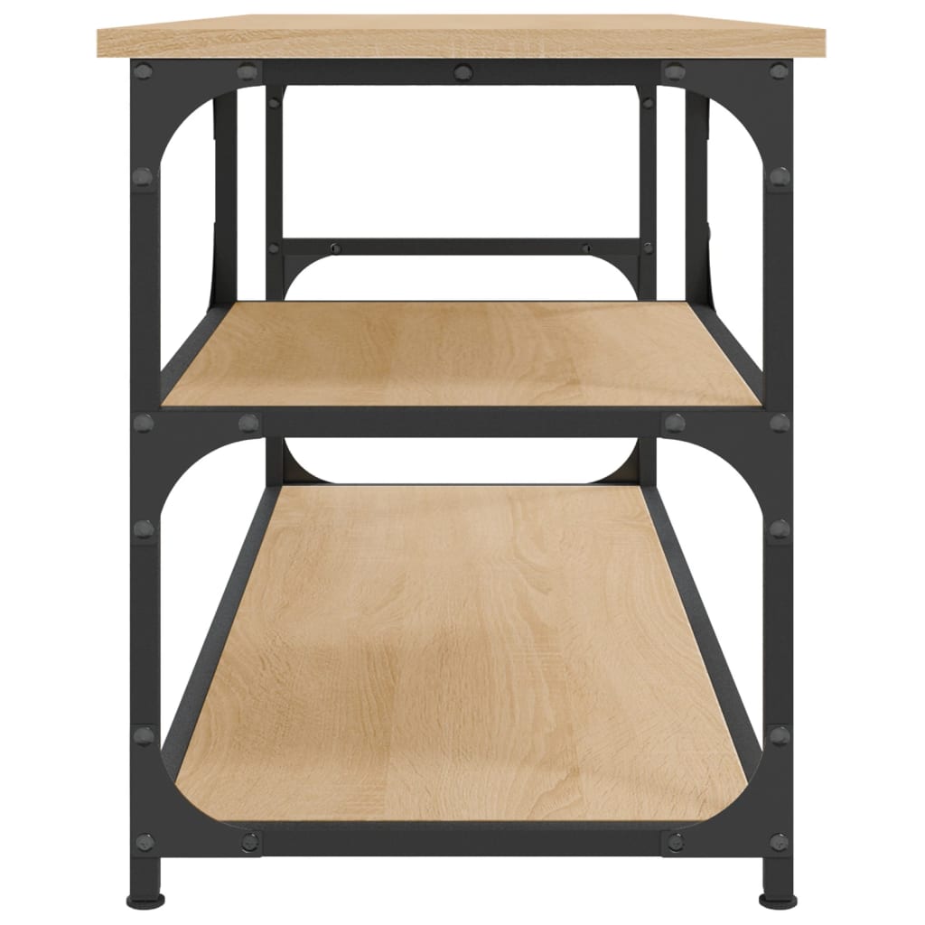 TV-Schrank Sonoma-Eiche 103x38x46,5 cm Holzwerkstoff und Stahl
