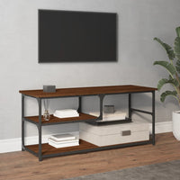 Thumbnail for TV-Schrank Braun Eichen-Optik 103x38x46,5cm Holzwerkstoff Stahl
