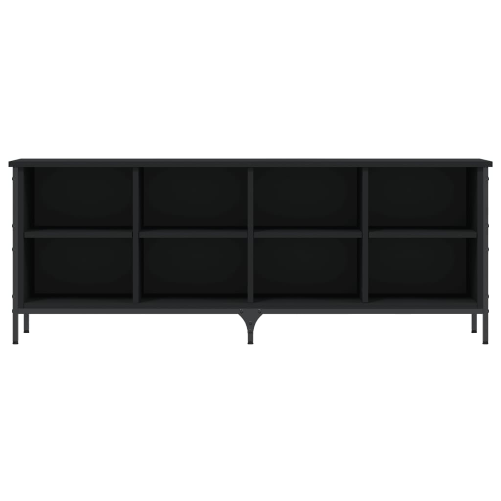 Schuhregal Schwarz 131x35x50 cm Holzwerkstoff