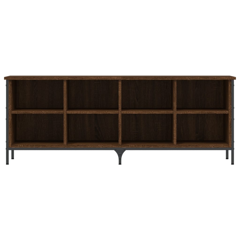 Schuhregal Braun Eichen-Optik 131x35x50 cm Holzwerkstoff