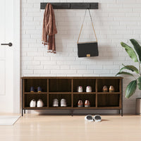 Thumbnail for Schuhregal Braun Eichen-Optik 131x35x50 cm Holzwerkstoff