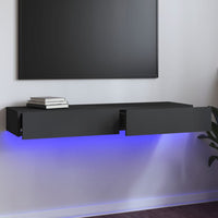 Thumbnail for TV-Schrank mit LED-Leuchten Grau 120x35x15,5 cm