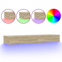 Thumbnail for TV-Schrank mit LED-Leuchten Sonoma-Eiche 120x35x15,5 cm