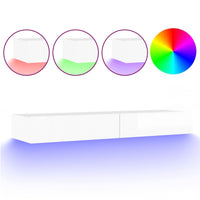 Thumbnail for TV-Schrank mit LED-Leuchten Hochglanz-Weiß 120x35x15,5 cm