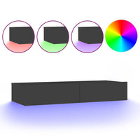 Thumbnail for TV-Schrank mit LED-Leuchten Grau 90x35x15,5 cm