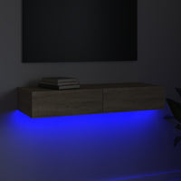 Thumbnail for TV-Schrank mit LED-Leuchten Sonoma-Eiche 90x35x15,5 cm