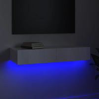 Thumbnail for TV-Schrank mit LED-Leuchten Hochglanz-Weiß 90x35x15,5 cm