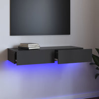 Thumbnail for TV-Schrank mit LED-Leuchten Hochglanz-Grau 90x35x15,5 cm