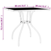 Thumbnail for Gartentisch Anthrazit 80x80x72,5 cm Stahlgeflecht