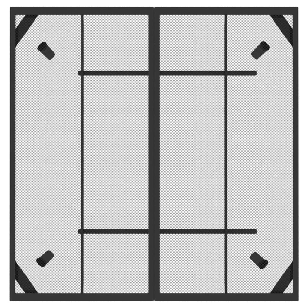 Gartentisch Anthrazit 100x100x72 cm Stahlgitter