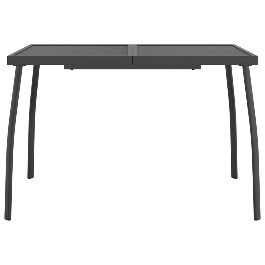 Gartentisch Anthrazit 110x80x72 cm Stahlgitter