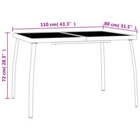 Thumbnail for Gartentisch Anthrazit 110x80x72 cm Stahlgitter