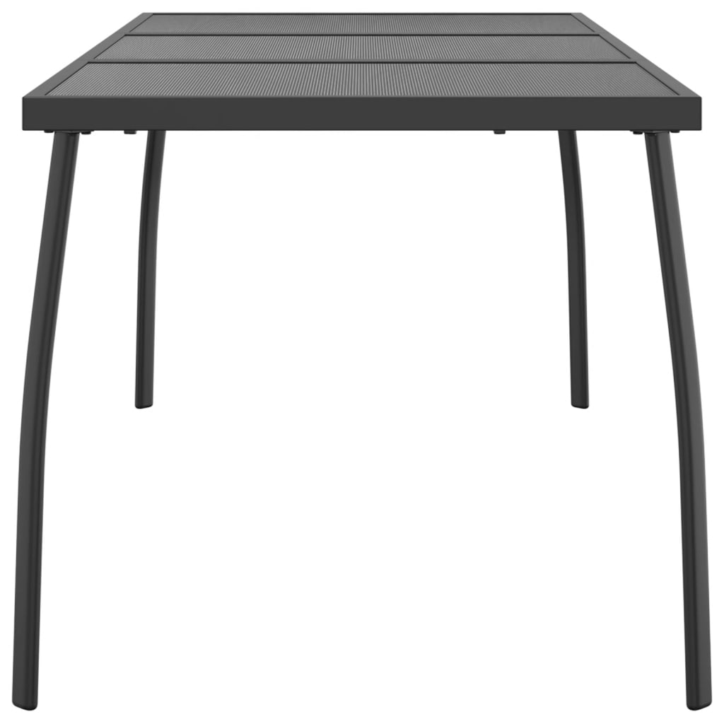 Gartentisch Anthrazit 165x80x72 cm Stahlgitter
