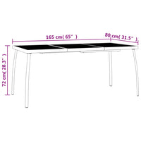 Thumbnail for Gartentisch Anthrazit 165x80x72 cm Stahlgitter