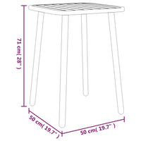 Thumbnail for Gartentisch Anthrazit 50x50x71 cm Stahl