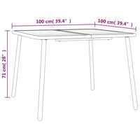 Thumbnail for Gartentisch Anthrazit 100x100x71 cm Stahl