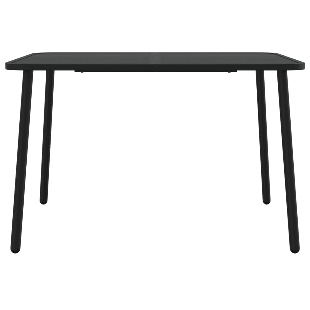 Gartentisch Anthrazit 110x80x71 cm Stahl
