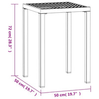Thumbnail for Gartentisch Anthrazit 50x50x72 cm Stahl