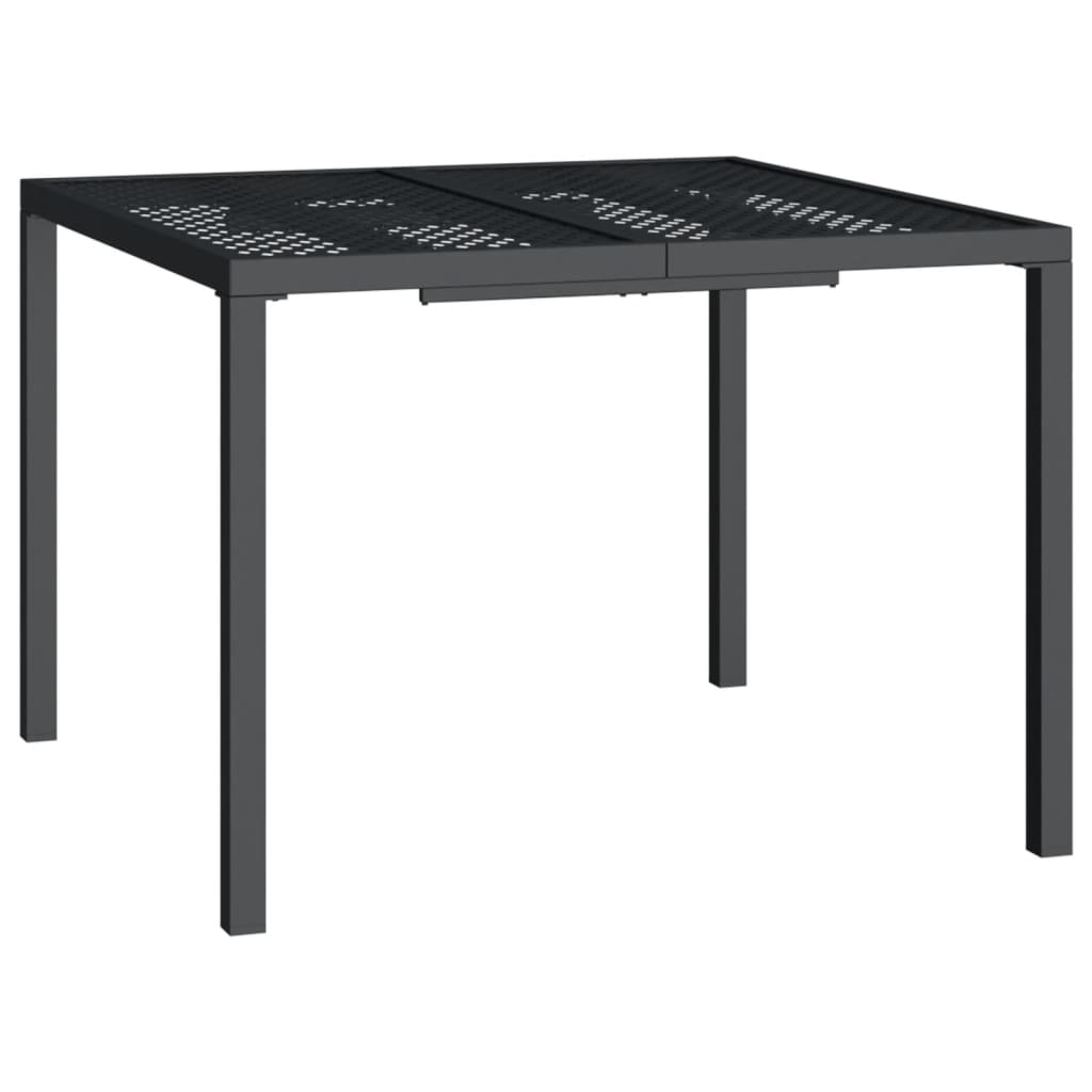 Gartentisch Anthrazit 100x100x72 cm Stahl