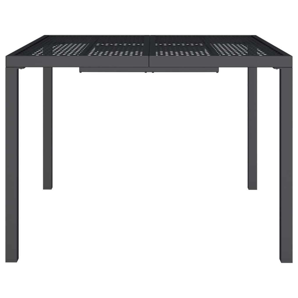 Gartentisch Anthrazit 100x100x72 cm Stahl