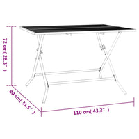 Thumbnail for Gartentisch Klappbar Anthrazit 110x80x72 cm Stahlgitter