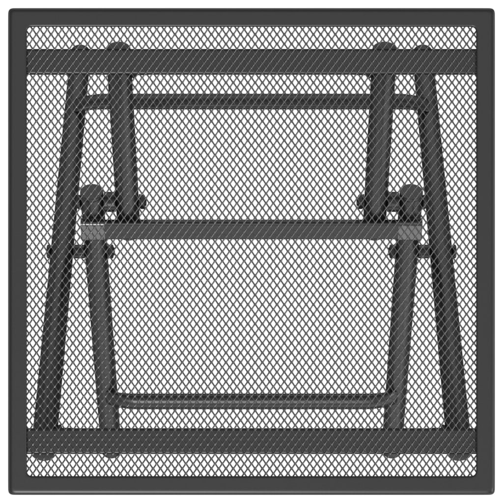 Gartentisch Klappbar Anthrazit 38x38x38 cm Stahlgitter