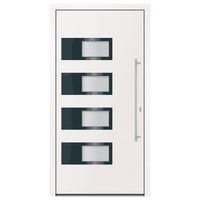 Thumbnail for Haustür Weiß 100x200 cm Aluminium und PVC