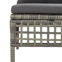 Thumbnail for 5-tlg. Garten-Lounge-Set mit Kissen Grau Poly Rattan