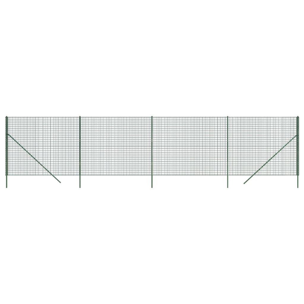 Maschendrahtzaun Grün 1,8x10 m Verzinkter Stahl