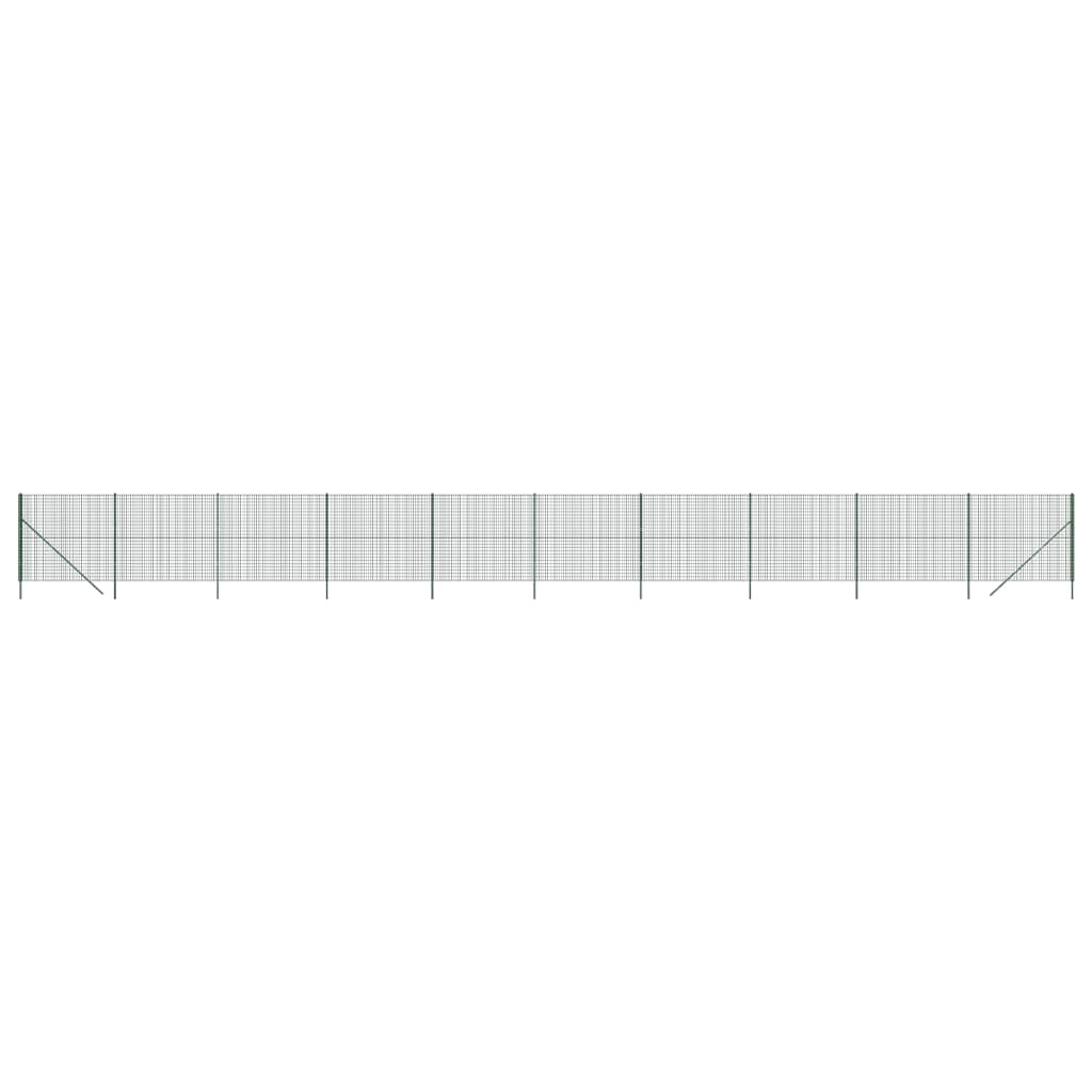 Maschendrahtzaun Grün 1,8x25 m Verzinkter Stahl