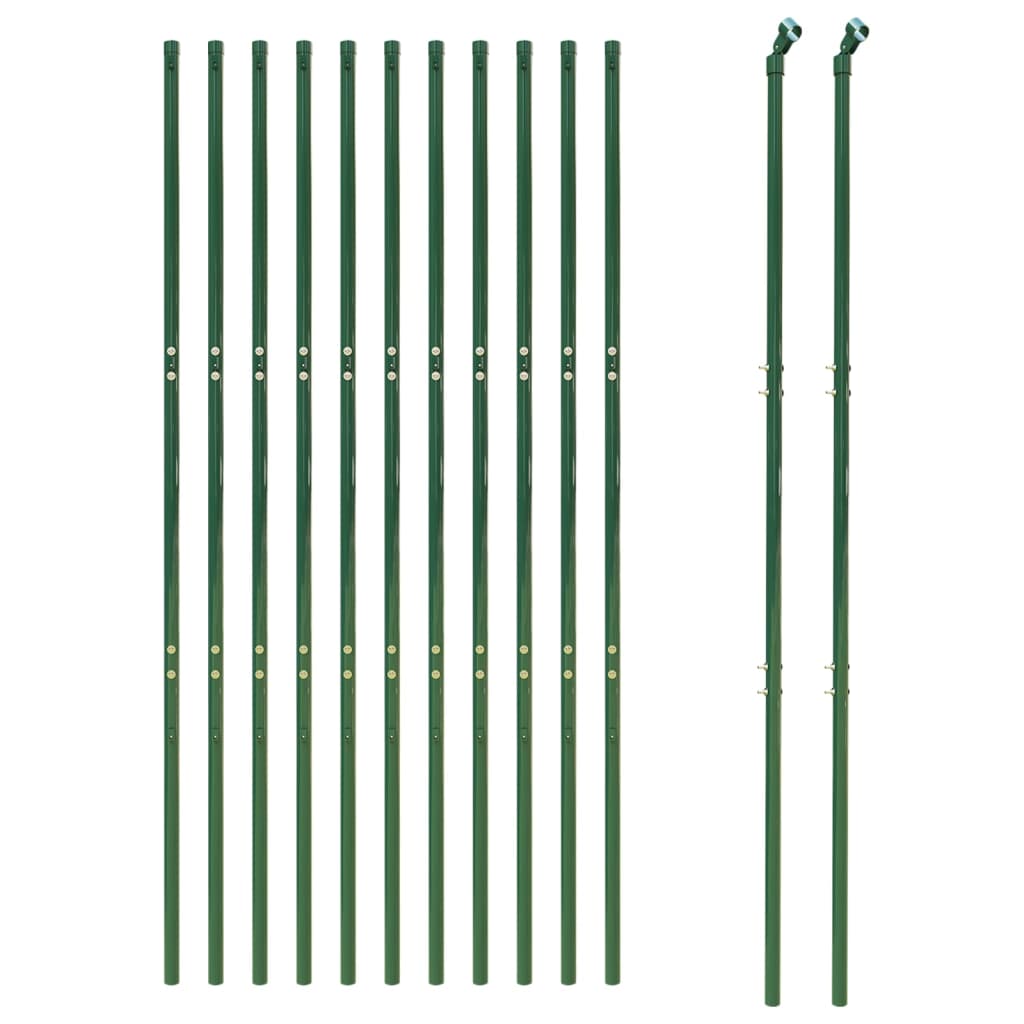 Maschendrahtzaun Grün 1,8x25 m Verzinkter Stahl