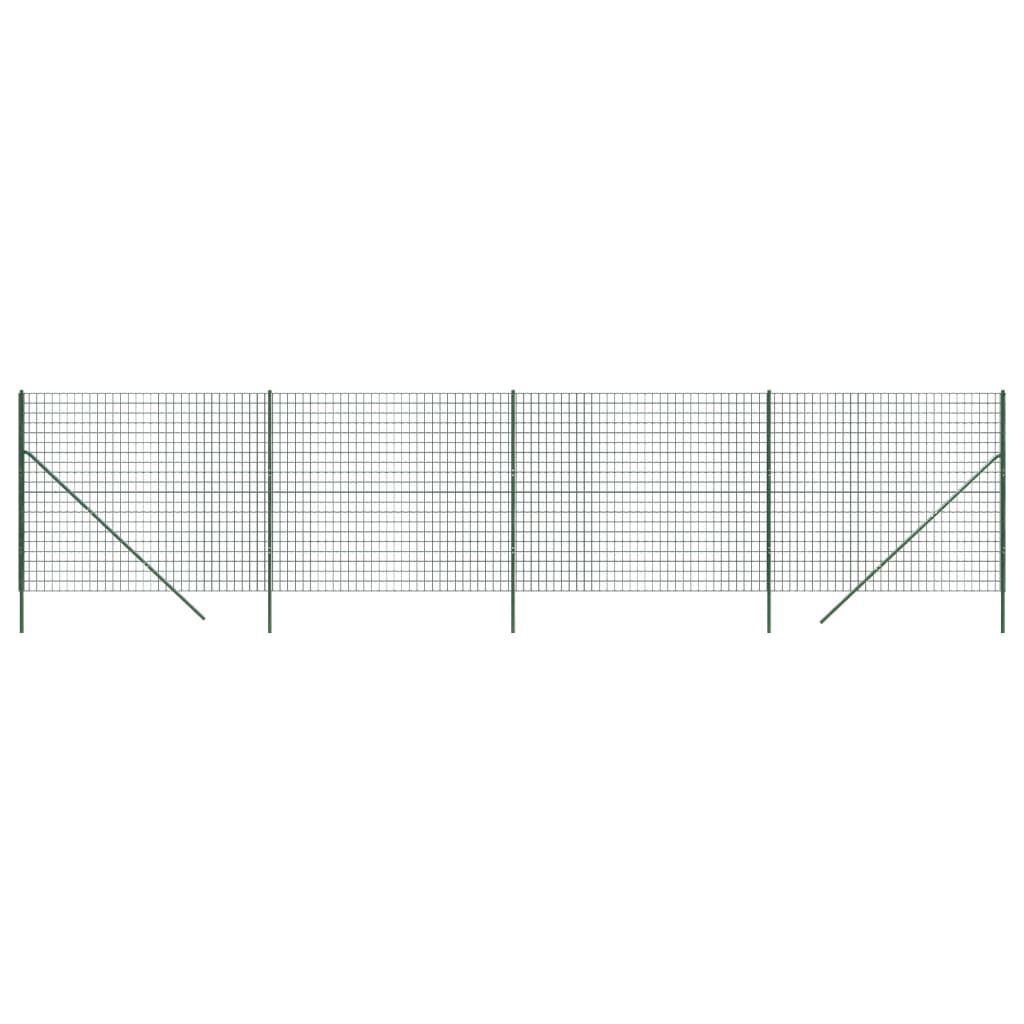 Maschendrahtzaun Grün 1,8x10 m Verzinkter Stahl