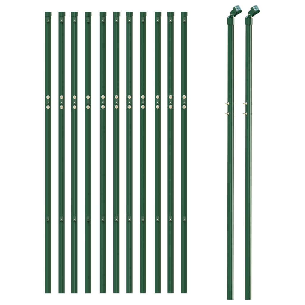 Maschendrahtzaun Grün 0,8x25 m Verzinkter Stahl
