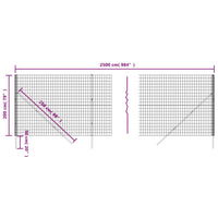 Thumbnail for Maschendrahtzaun Grün 2x25 m Verzinkter Stahl