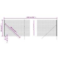 Thumbnail for Maschendrahtzaun Grün 2,2x25 m Verzinkter Stahl