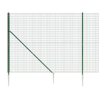 Thumbnail for Maschendrahtzaun mit Bodenhülsen Grün 1,6x10 m