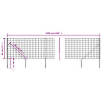 Thumbnail for Maschendrahtzaun mit Bodenhülsen Grün 0,8x25 m