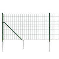 Thumbnail for Maschendrahtzaun mit Bodenhülsen Grün 1,1x25 m