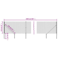Thumbnail for Maschendrahtzaun mit Bodenhülsen Grün 1,1x25 m