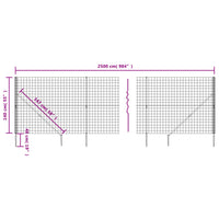 Thumbnail for Maschendrahtzaun mit Bodenhülsen Grün 1,4x25 m