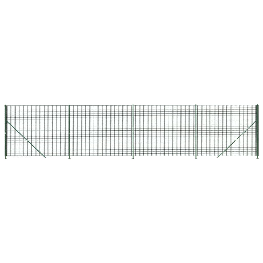 Maschendrahtzaun mit Bodenflansch Grün 2,2x10 m