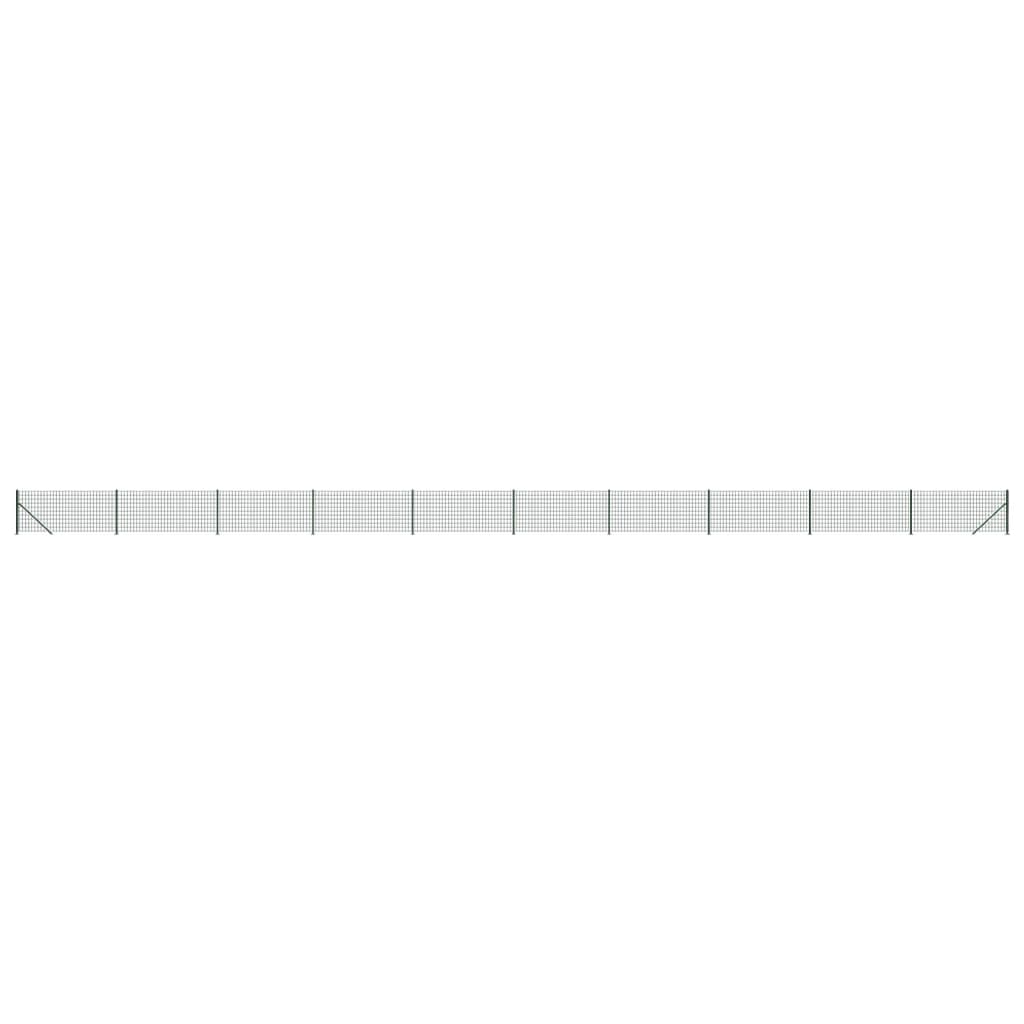 Maschendrahtzaun mit Bodenflansch Grün 1,1x25 m