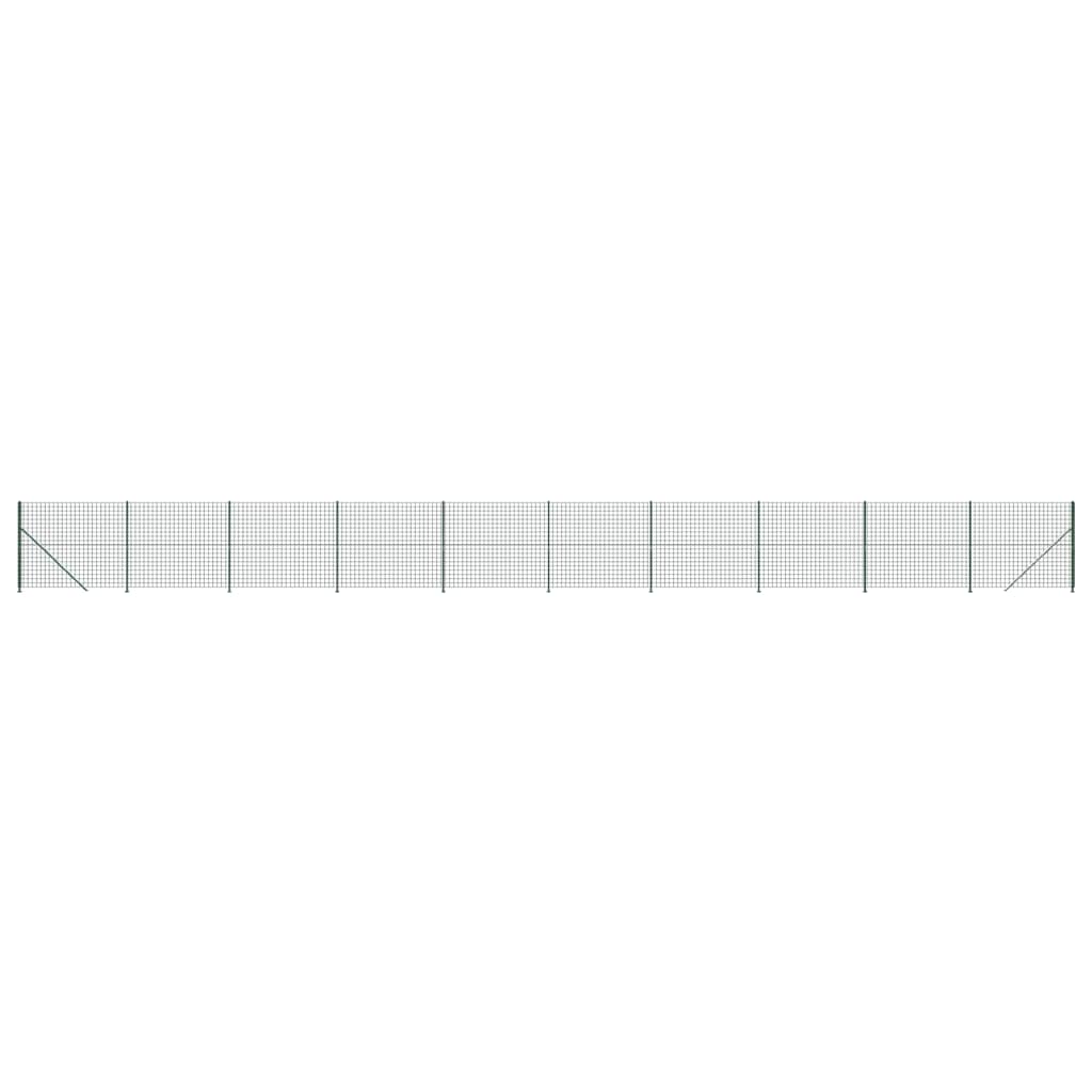 Maschendrahtzaun mit Bodenflansch Grün 2,2x25 m
