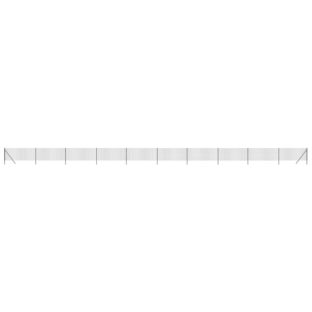 Maschendrahtzaun Anthrazit 1x25 m Verzinkter Stahl