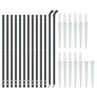 Thumbnail for Maschendrahtzaun mit Bodenhülsen Anthrazit 1,1x25 m
