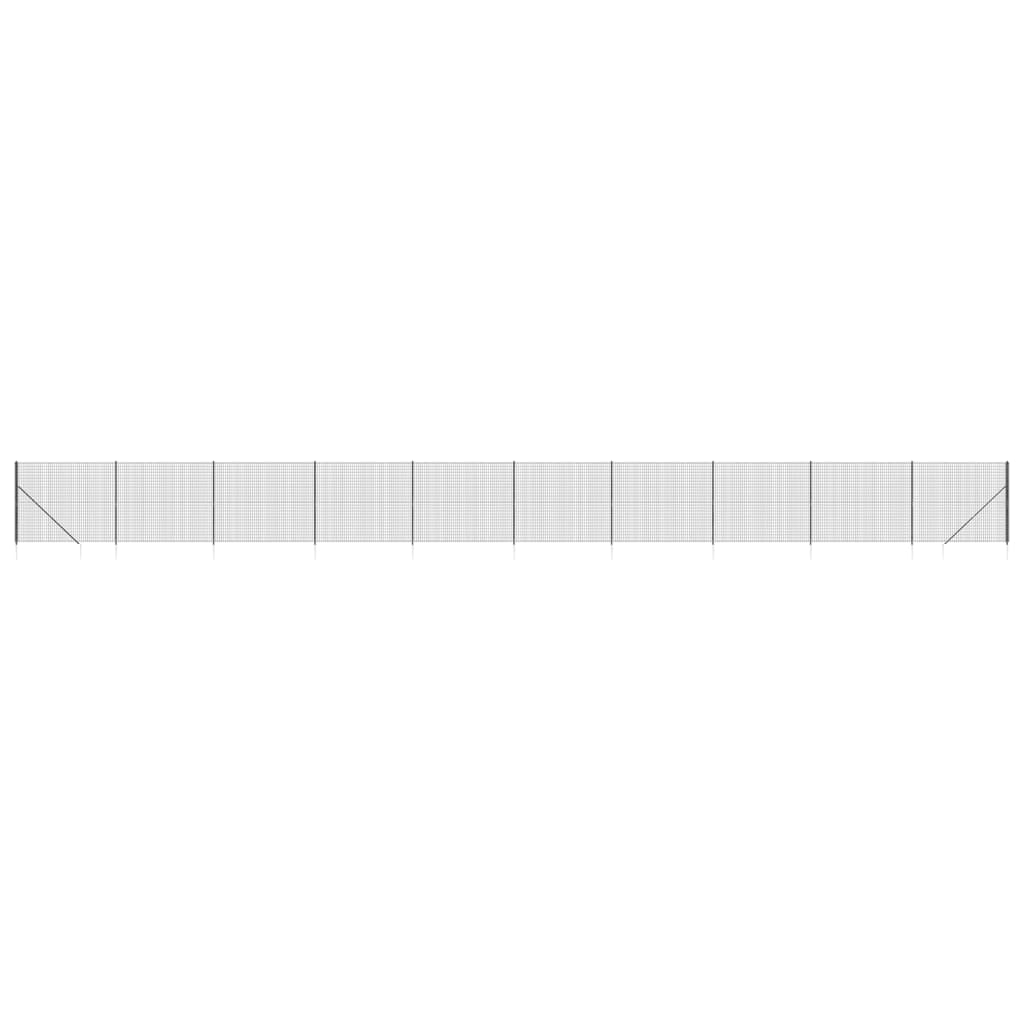 Maschendrahtzaun mit Bodenhülsen Anthrazit 1,8x25 m