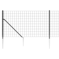 Thumbnail for Maschendrahtzaun mit Bodenhülsen Anthrazit 0,8x25 m