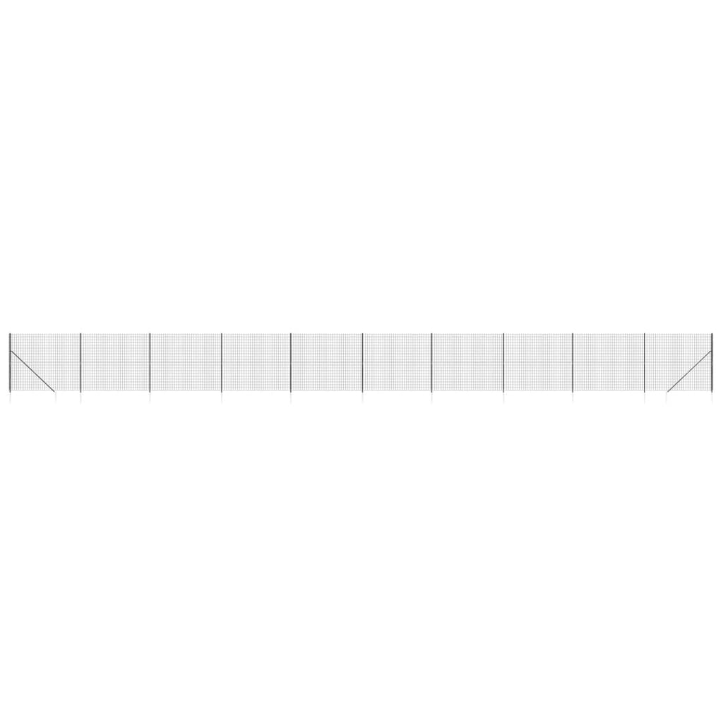 Maschendrahtzaun mit Bodenhülsen Anthrazit 1,8x25 m