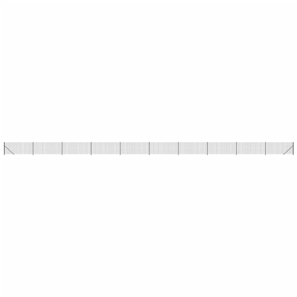Maschendrahtzaun mit Bodenflansch Anthrazit 0,8x25 m