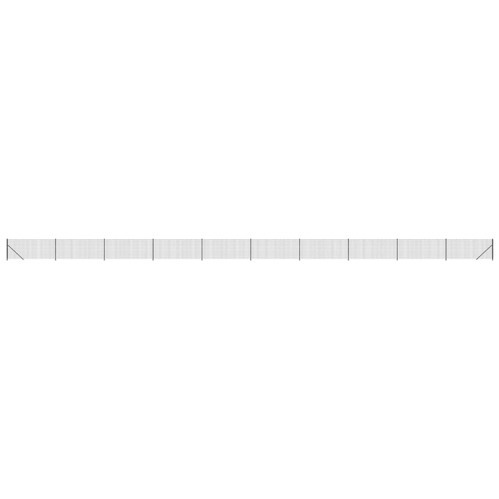 Maschendrahtzaun mit Bodenflansch Anthrazit 1,1x25 m
